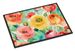 Ranunculus In Watercolor Doormat Front Door Mat Indoor Outdoor Rugs For Entryway, Non Slip Washable Low Pile, 24H X 36W_maomaolike.com