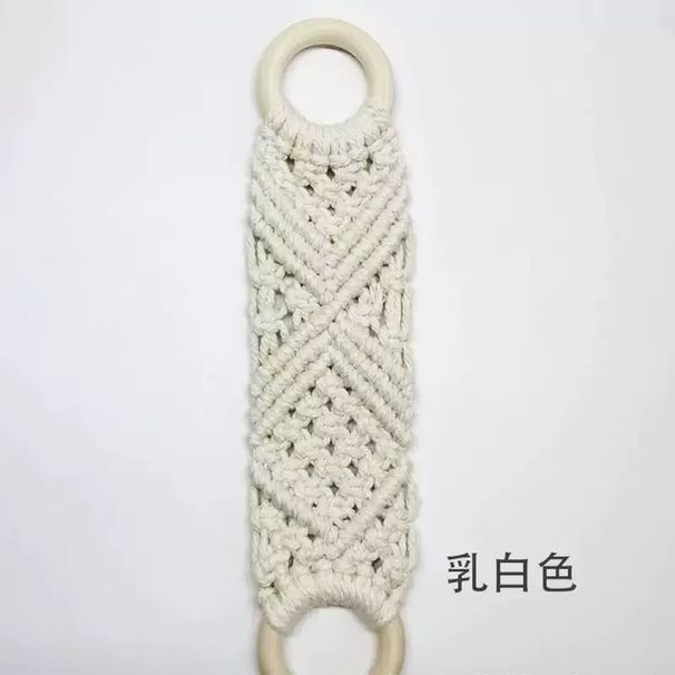 Internet Celebrity Multi-Color Hand-Woven Cotton Rope Decorative Tapestry Towel Rack Wooden Ring Hanging Ornament Manufacturer Who_maomaolike.com
