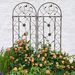 2 Pack Metal Garden Trellis 86.7" X 19.7" Rustproof Trellis For Climbing Plants Outdoor Flower Support Brown_maomaolike.com