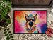 German Shepherd Hippie Dawg Doormat Front Door Mat Indoor Outdoor Rugs For Entryway, Non Slip Washable Low Pile, 24H X 36W_maomaolike.com