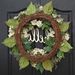 New Cross-border Festival Hello Wreath Door European And American Hydrangea Rattan Ring Window Decoration Props Wall_maomaolike.com