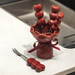Cute Dessert Fruit Fork Household Tableware With High Aesthetic Value, Creative Ceramic Storage Jar+stainless Steel Small Fork Set_maomaolike.com