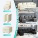 Livelylodge Modular Sectional Sofa With Wooden Frame And Pull-Out Bed, Convertible Couch For Living Room, Available In Black, White, And Gray, 109" L X 30.5" W X 34" H_maomaolike.com