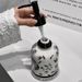 Medieval Style Ceramic Bottle, Flower And Bird Design Lotion Bottle, Homestay Hotel Design Hand Sanitizer Bottle_maomaolike.com