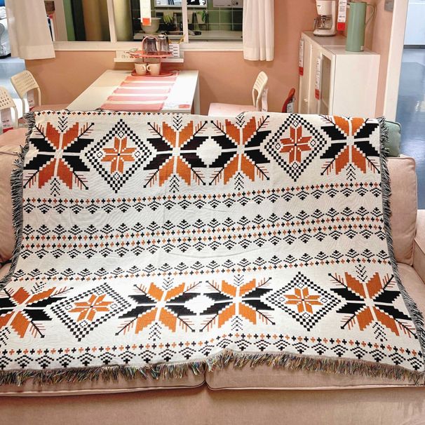 Bohemian Camping Outdoor Nap Bed Tent Mat Decorative Carpet Sofa Blanket_maomaolike.com