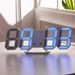 Auto-Sensing Digital LED Clock With 3D Display, Multi-Function, Wall/Table Dual Use, 12 Color Options_maomaolike.com