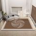Living Room Rug Large Size Gorgeous Gold Frame Design Bedroom Rug Plush Thickened Machine Washable Thickened Underlay Interior Decorative Rug_maomaolike.com