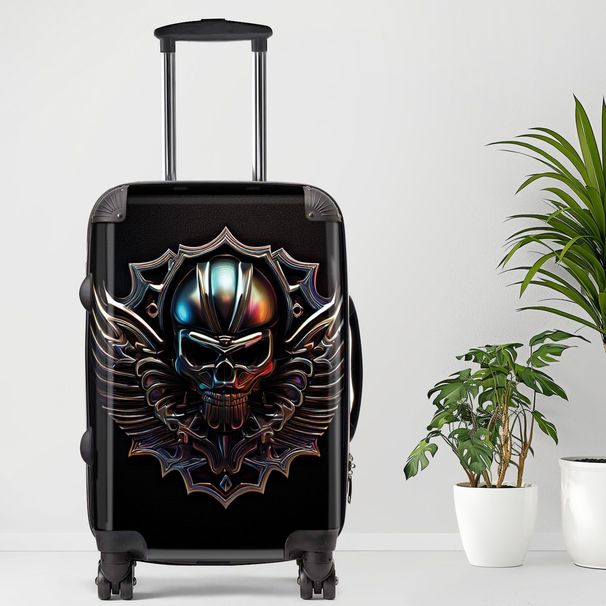 Biker Luggage, 20/24/28 Inch Luggage, Carry-On, Custom Luggage, Luggage Set, Suitcase, Travel, Vacation, Cabin Suitcase, Custom Suitcase, Personalized Luggage_maomaolike.com