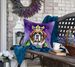 Saint Bernard King Of Mardi Gras Throw Pillow Machine Washable, Indoor Outdoor Decorative Pillow For Couch, Bed Or Patio, 18Hx18W_maomaolike.com