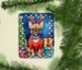 French Bulldog Christmas Reindeer Porcelain Ornament Christmas Tree Hanging Decorations For Home Christmas Holiday, Rectangle, Gift, Multicolor_maomaolike.com