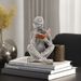 1Pc Abstract Letter For Man Reading Figurine - Unique "Reader" Sculpture, Reading Figure Home Decor, Suitable For Bedroom, Desk, Office Display_maomaolike.com