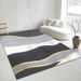 Living Room Rug Large Size Gorgeous Gold Frame Design Bedroom Rug Plush Thickened Machine Washable Thickened Underlay Interior Decorative Rug_maomaolike.com