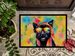 Scottish Terrier Hippie Dawg Doormat Front Door Mat Indoor Outdoor Rugs For Entryway, Non Slip Washable Low Pile, 24H X 36W_maomaolike.com