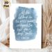 Inspirational Quote Painting Poster, Soft Blue Watercolor Style Poster, Uplifting Handwritten Motivational Quote, Brings Positive Ambiance, Suitable_maomaolike.com