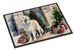 Great Pyrenees Cozy Christmas Doormat Front Door Mat Indoor Outdoor Rugs For Entryway, Non Slip Washable Low Pile, 24H X 36W_maomaolike.com