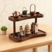 Bamboo Cup And Storage Rack - Easy To Assemble, Storage Shelf For Office Or Living Room - Space-Saving Organizer For Perfumes, Cosmetics, And Cups_maomaolike.com