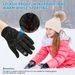Children's outdoor cycling gloves Warm cycling running all finger anti-slip waterproof touch screen gloves_maomaolike.com