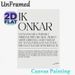 Ik Onkar Sacred Scripture Painting Poster, Minimalist Monochrome Typographic Poster, Serene Spiritual Text Decor Ideal For Home, Meditation Space_maomaolike.com