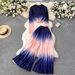 Women's Clothing Royal sister light luxury high end long sleeved pleated printed tops women's casual two piece set loose drape pleated wide leg pants_maomaolike.com