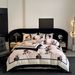 French Light Luxury Retro Wide-Brim Large Milk Velvet Four-Piece Set_maomaolike.com