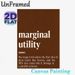 Marginal Utility Humor Painting Poster, Minimalist Typographic Text Poster, Funny Economic-themed Wordplay, Suitable For Home Office And Dining Room_maomaolike.com