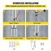31.5in Outdoor Step Handrail - Suitable For 1 - 2 Steps, Indoor & Outdoor Use. Stainless Steel, Weather - Resistant Metal Rail In White For Porch, Deck And Stairs_maomaolike.com