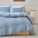 Flower Vertical Stripes Quilt Cover Duvet Cover Full Size Bedding Set For UK/USA/Europe Bedding_maomaolike.com