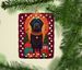 Black Briard Holiday Christmas Porcelain Ornament Christmas Tree Hanging Decorations For Home Christmas Holiday, Rectangle, Gift, Multicolor_maomaolike.com