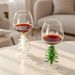 Korean Ins Style Christmas Wine Glass, Colored Glass, Christmas Tree Decoration, High Footed Glass, Red Wine Beverage Glass, Champagne Glass_maomaolike.com