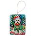 Tibetan Terrier Christmas Porcelain Ornament Christmas Tree Hanging Decorations For Home Christmas Holiday, Rectangle, Gift, Multicolor_maomaolike.com
