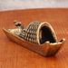 Brass Canopy Boat Holder Creative Home Bedroom Desktop Ornament Incense Stick Antique Top-sale Aged Copperware Wholesale_maomaolike.com