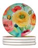 Ranunculus In Watercolor Large Sandstone Coasters Pack Of 4 Absorbent Round Coasters Decor Gifts For Men Or Women, 4 In, Multicolor_maomaolike.com