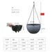 Garden Supplies Rattan Plastic Hanging Basket Pot Succulent Green Plant Hanging Pot Self Absorbent Hydroponic Hanging Plant Pot Honeycomb Flower Pot_maomaolike.com