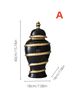 1pc Gold Stripe Decorative Ceramic Vase With Lid Light Luxury High-end Design Can Hold Water Flower Arrangement Vase Ornament Decorative Vase_maomaolike.com