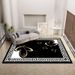 Living Room Rug Large Size Gorgeous Gold Frame Design Bedroom Rug Plush Thickened Machine Washable Thickened Underlay Interior Decorative Rug_maomaolike.com