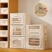 Foldable Steel Frame Cotton And Linen Storage Box, Clear Window Clothes Organizer Bin For Closet Bedroom_maomaolike.com