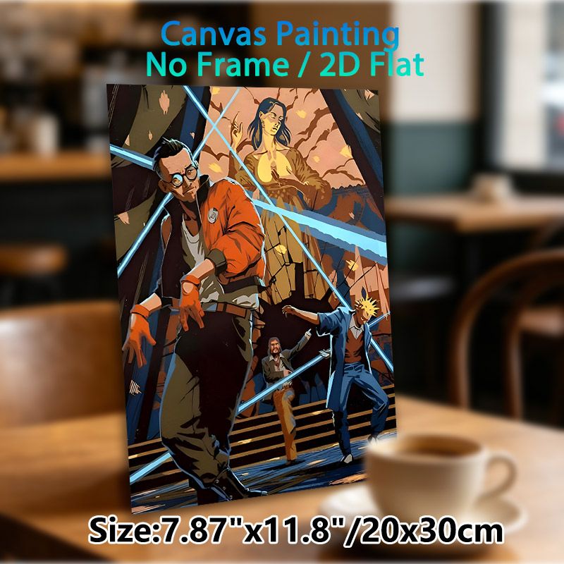 Anime Dancing Characters Painting Poster, Vibrant Dynamic Comic-style Poster, Eye-catching Artistic Decor Suitable For Living Room, Game Room_maomaolike.com