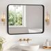 Wall Mirror With Rectangular Metal Frame_maomaolike.com