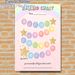Pastel Rainbow Reward Chart Painting Poster, Dreamy Pastel Glitter Star & Bubble Design Poster, Practical Tool To Track Progress And Rewards, Suitable_maomaolike.com