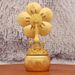 Gold-Plated Money Flower Yuanbao Treasure Bowl Five Blessings Wealth Windmill Rotating Ornament Metal Craft_maomaolike.com