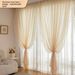 French Light Luxury Artistic Living Room Balcony Sheer Curtains Light-Filtering Privacy Bedroom Bay Window_maomaolike.com