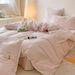 Brushed Cartoon Rabbit Girly Style Long Staple Pure Cotton Four-Piece Set Embroidered Duvet Cover For 1.2m Bed_maomaolike.com