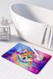 Corgi Hippie Dawg Memory Foam Kitchen Mat Machine Washable Anti-Fatigue Mat Cushion Comfort Bath Mat Or Kitchen Rug_maomaolike.com
