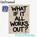What If It All Works Out? Inspirational Painting Poster, Vintage Newspaper-style Poster, Bold Brushstroke Motivational Text, Thought-provoking Decor_maomaolike.com