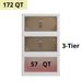 172 QT 21.6 Inch Wide Clear Door Foldable Storage Box – 3-Tier Large Capacity Organizer, Easy Access, Moving Essential, Space-Saving Foldable Design_maomaolike.com