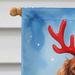 Brittany Spaniel Christmas Reindeer House Flag Large Porch Sleeve Pole Decorative Outside Yard Banner Artwork Wall Hanging, Polyester, House Size, Multicolor_maomaolike.com
