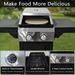 2 Burner Gas Grill And Pizza Oven For Outdoor Cooking While Camping Or Tailgating._maomaolike.com