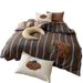 1 Cartoon Style Children's 100S Pure Cotton Four-Piece Set Cute Dog Embroidery Digital Print All-Cotton Duvet Cover For Bed Use_maomaolike.com