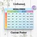 German Modal Verbs Painting Poster, Clear Color-coded Educational Chart Poster, Supports German Language Learning, Suitable For Study Room And_maomaolike.com