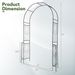 7.9 Feet Metal Garden Arch Backdrop Stand With Fence For Climbing Plants_maomaolike.com